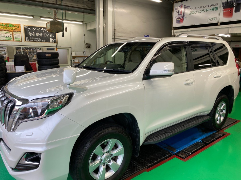 トヨタ ランドクルーザープラド 純正ルーフレール＆ドラレコ 取付