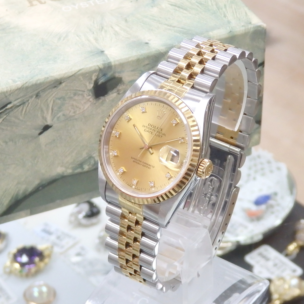 ROLEX ロレックス デイトジャスト メンズ コンビ 16233G 横穴 買取