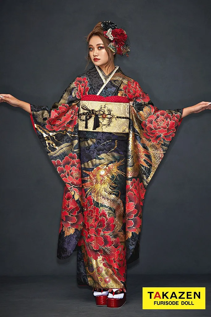 ジャパンモード 赤黒/ゴールド 本家龍柄 一番目立つ 人気 極妻風 派手