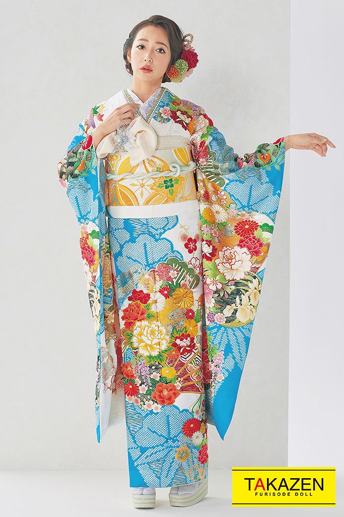 正統派古典 赤/黒 絞り風/毬柄 人気 はんなり 可愛い 高級振袖 金駒繍