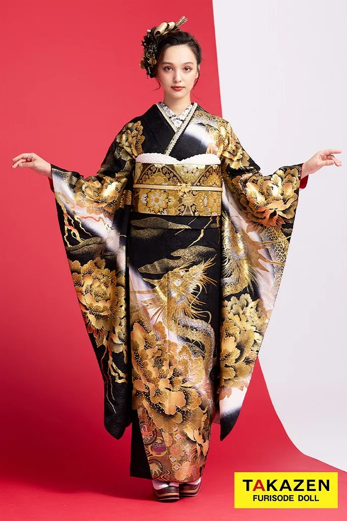 ジャパンモード 黒/金(ゴールド) 本家龍柄 いかつい 派手 渋い 花魁風