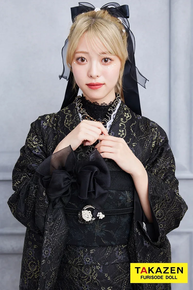 格安！ヴィンテージスタイル 黒/ブラック 総レース おしゃれ振袖