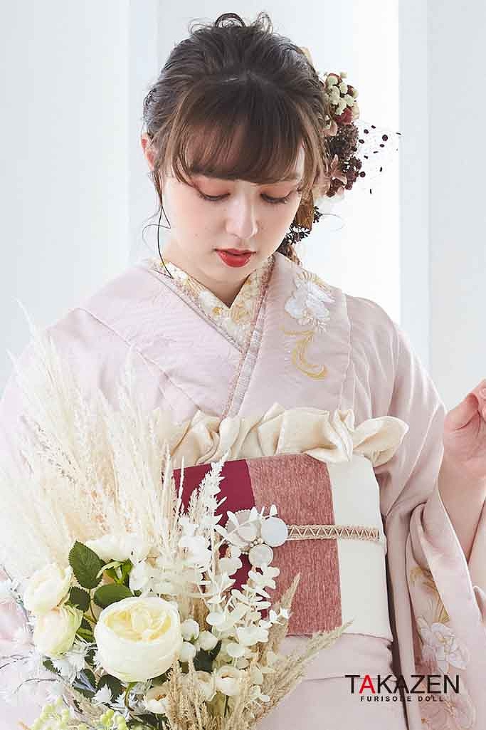 くすみカラー古典 ピンク/ミスティピンク/淡色 小さい柄