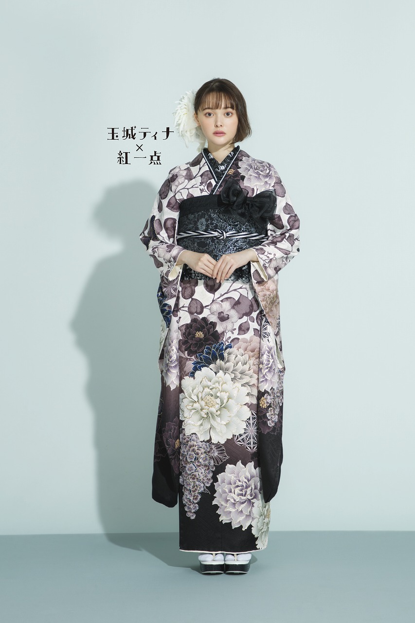 ルーピー R7SK1311 振袖+帯 2点セット 豪華な花々 六通柄 ルーピー