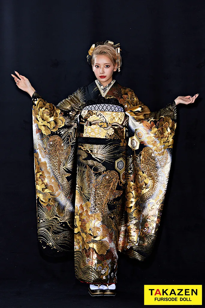 ジャパンモード 黒/金/ゴールド 鯉柄/和柄 渋い 派手 目立つ