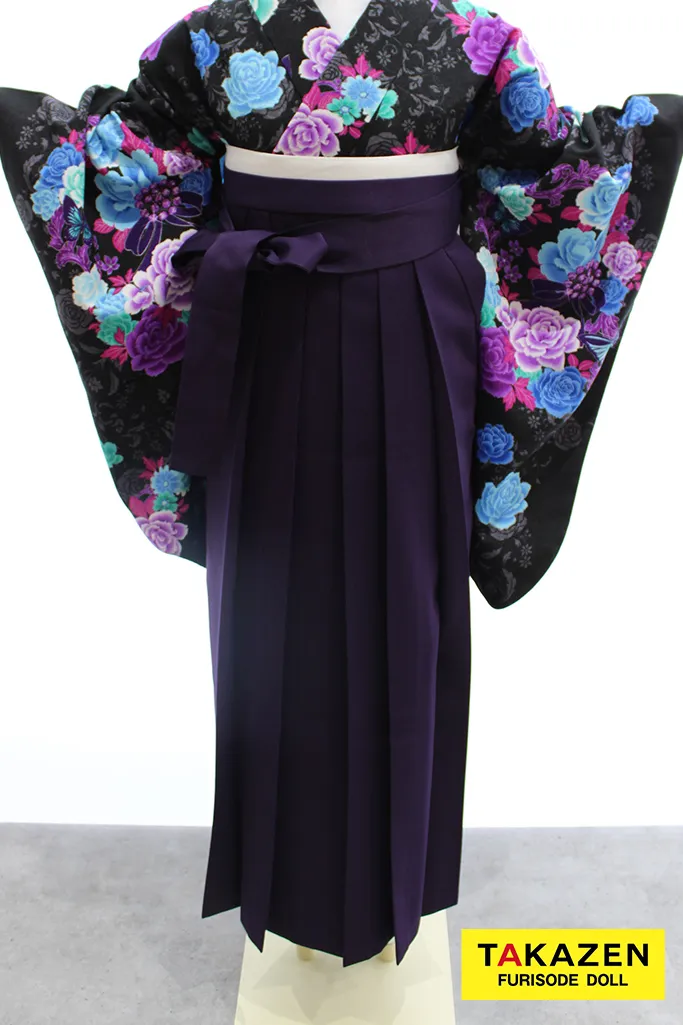 激安地雷系 黒/紫 薔薇柄 モード かっこいい お得 プチプラ【通販可