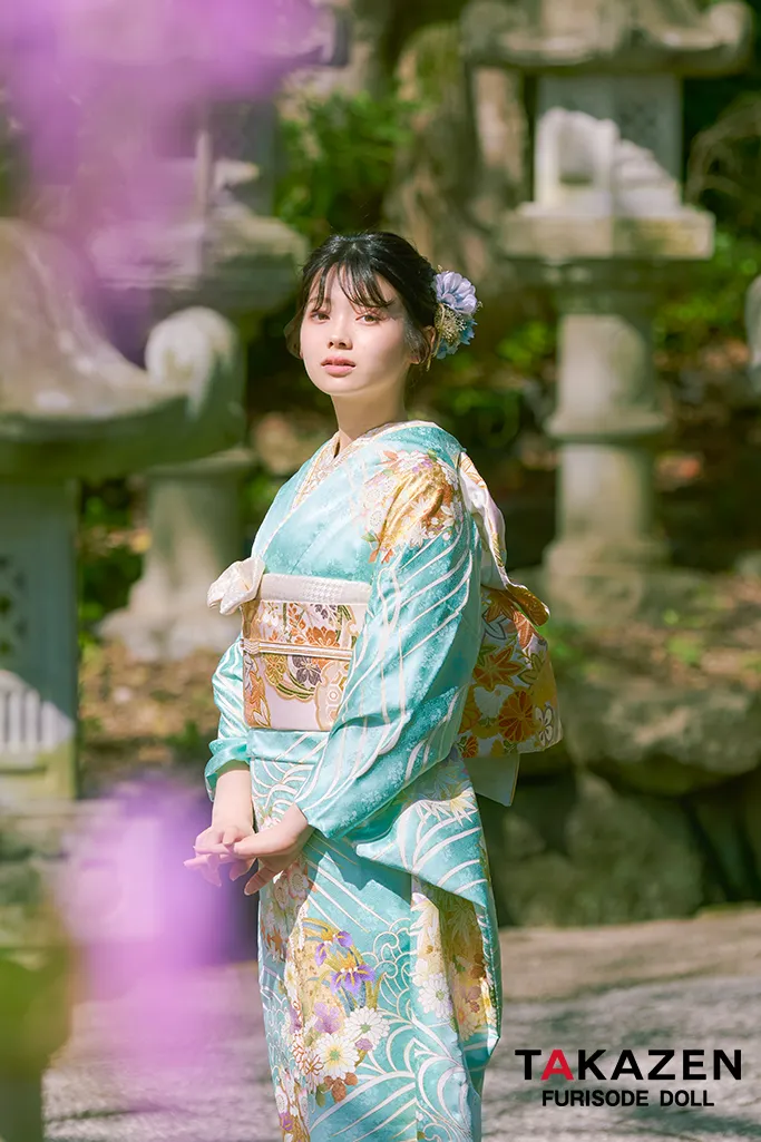 プレミアム古典 水色 最高級手描友禅/吉澤織物 上品 清楚 綺麗 上質 南