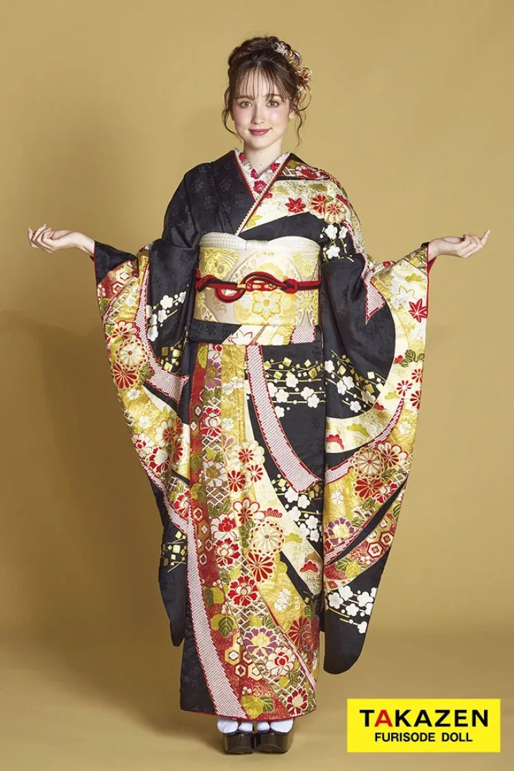 プレミアム古典 滝泰/最高級金彩刺繡絞り友禅 黒 熨斗柄 十日町市長賞