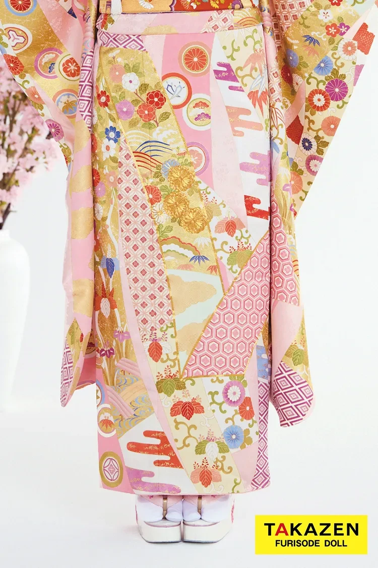 高級古典 吉澤織物 ピンク 熨斗柄/最高級手描き友禅 かわいい 上品