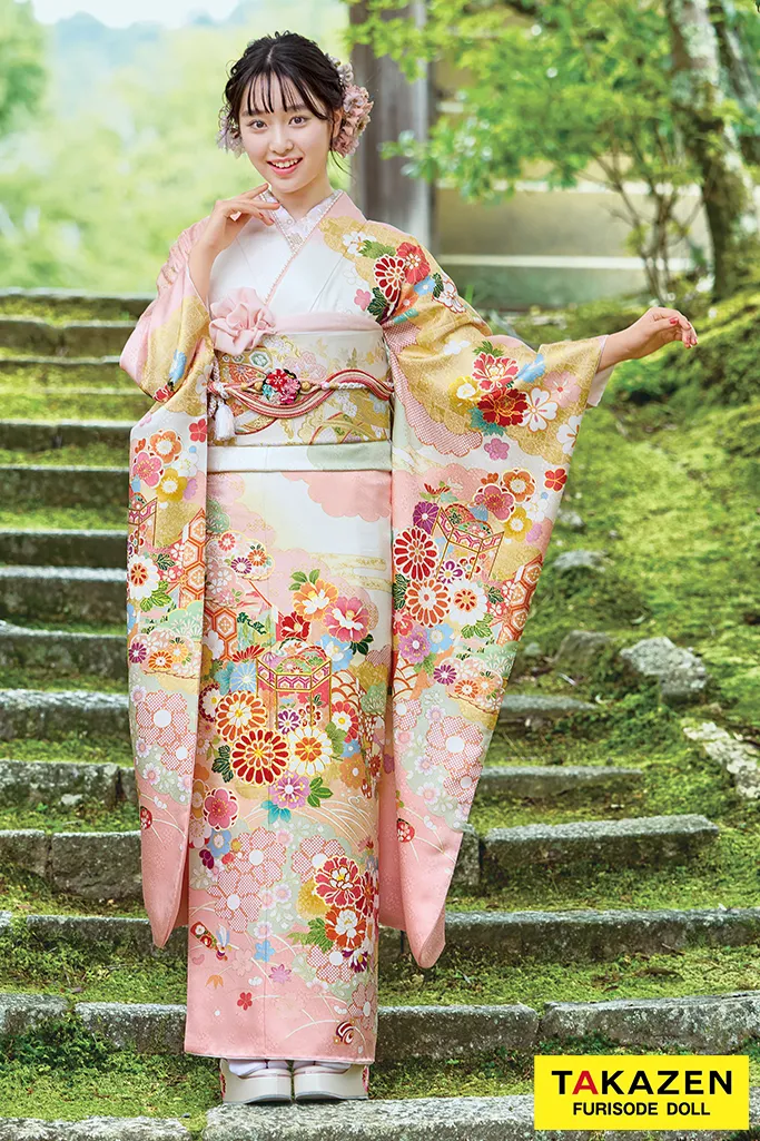 TAKAZENの白ピンクの振袖について💓｜成人式振袖・卒業式袴レンタル