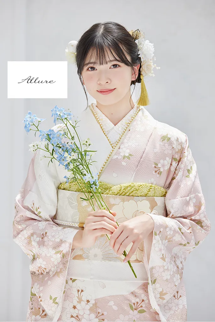 正統派古典 ピンク/白/淡い色 桜柄/柄小さめ シンプル きれいめ