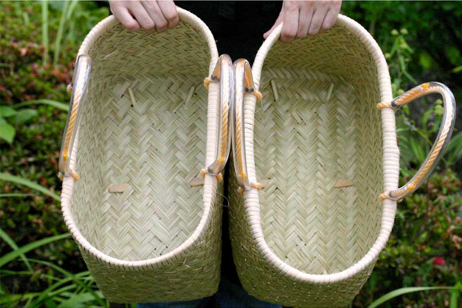 スズ竹市場かご(だ円)篠竹 | 虎斑竹専門店 竹虎