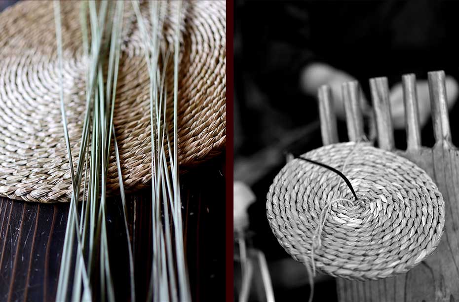 七島藺渦巻円座 65センチ 七島藺を畳一畳分を使い製作されました | 虎