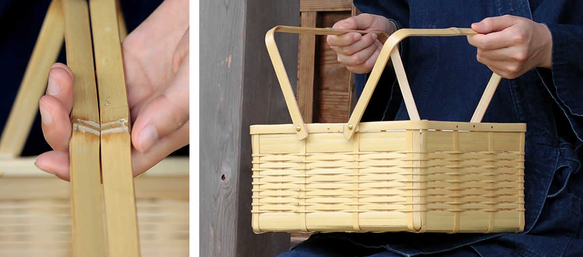 白竹角手提角籠 | 虎斑竹専門店 竹虎