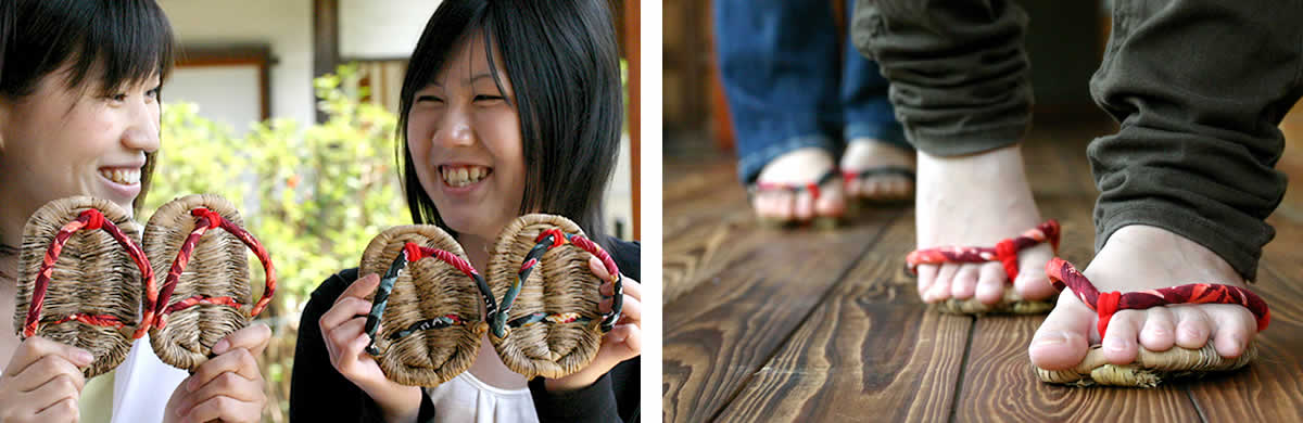 国産】足半（あしなか）ぞうり 14cm熟練の職人が地元産竹皮を使い日本