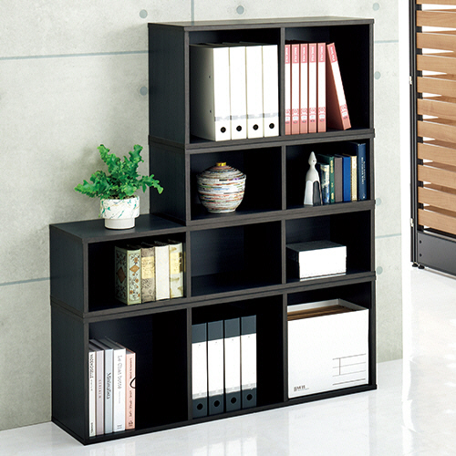 たのめーる】YAMAZEN カラーボックス A4ブラザーズ 2段 幅400×奥行290