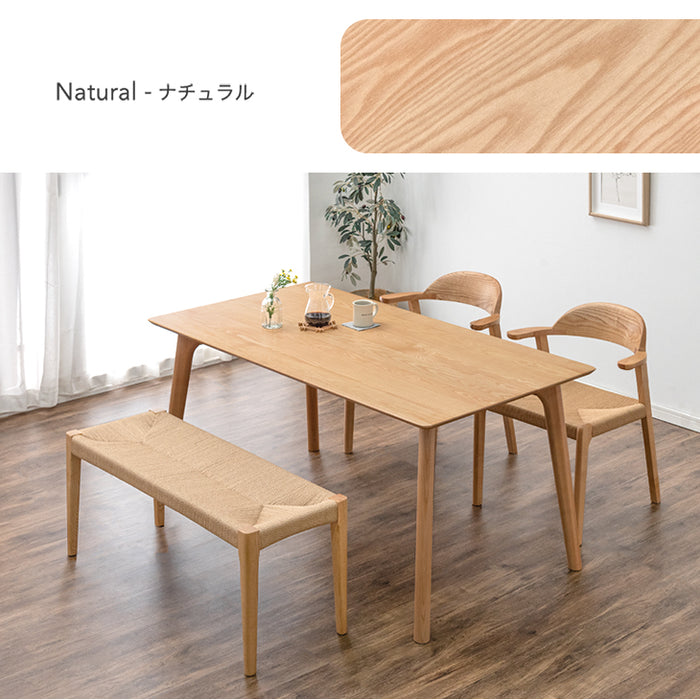 幅150］4人掛け お掃除ロボット対応 ダイニング4点セット ベンチ 肘