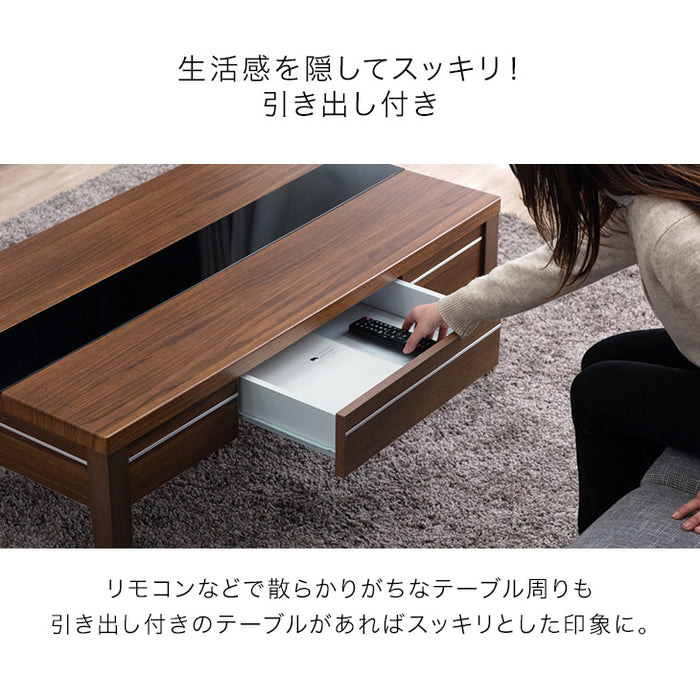 幅120］センターテーブル 大理石調 収納付き 引き出し ローテーブル