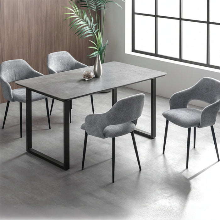 幅140］ダイニングテーブルセット 5点セット セラミック 4人掛け