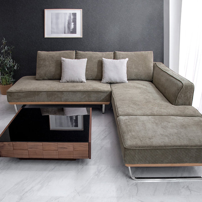 4人掛け コーデュロイソファ カウチソファ L字 コーナーソファ【玄関