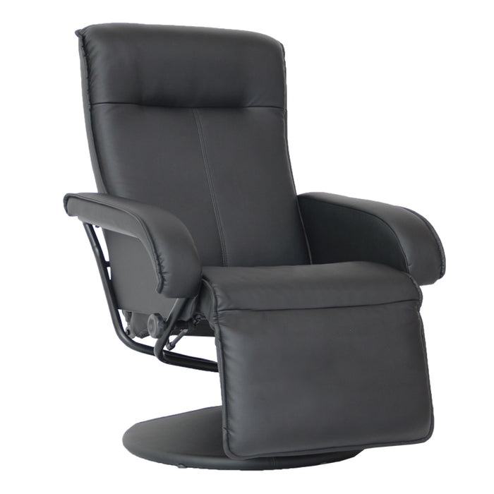 1人掛け オットマン一体型 リクライニングチェア ソフトレザー