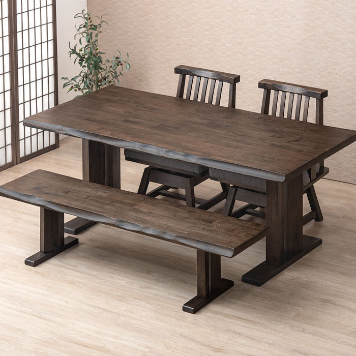 4人掛け 和風 ダイニングテーブル4点セット 回転椅子【搬入設置込み