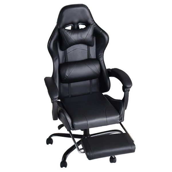 ゲーミングチェア 170°リクライニング 収納式フットレスト 可動式