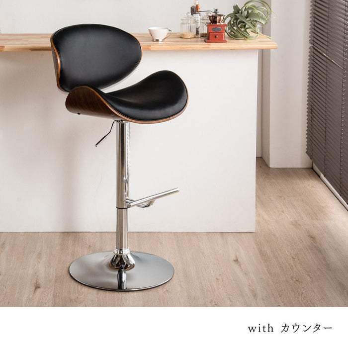 カウンターチェア 昇降式 木目 レザー〔68400003〕 — 【公式】タンスの
