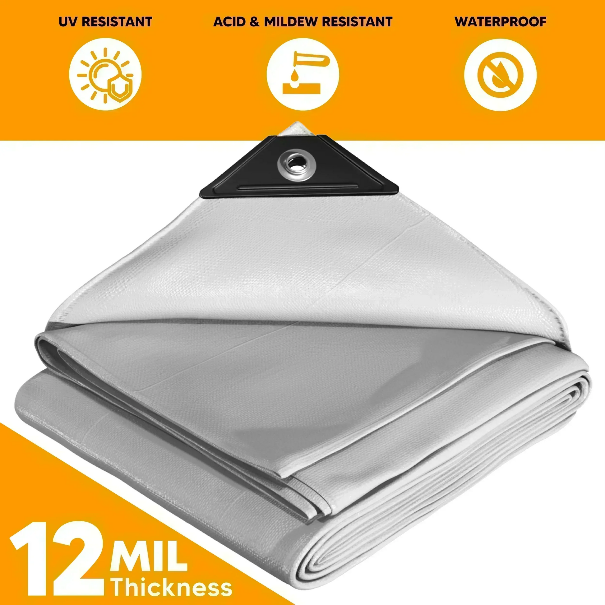 White Poly Tarps 20 x 20 – TarpsPlus