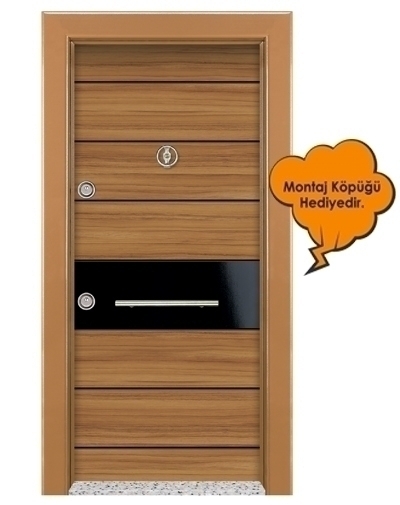 TEZ1595 Antrasit Statik Kasalı Düz Model Çelik Kapı