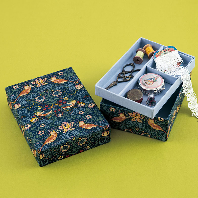 ウィリアム・モリス柄カルトナージュボックス: 材料・用具｜手づくり