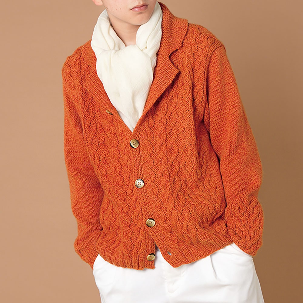 レシピ〉オレンジ色のメンズカーディガン: レシピ｜手づくりタウン by