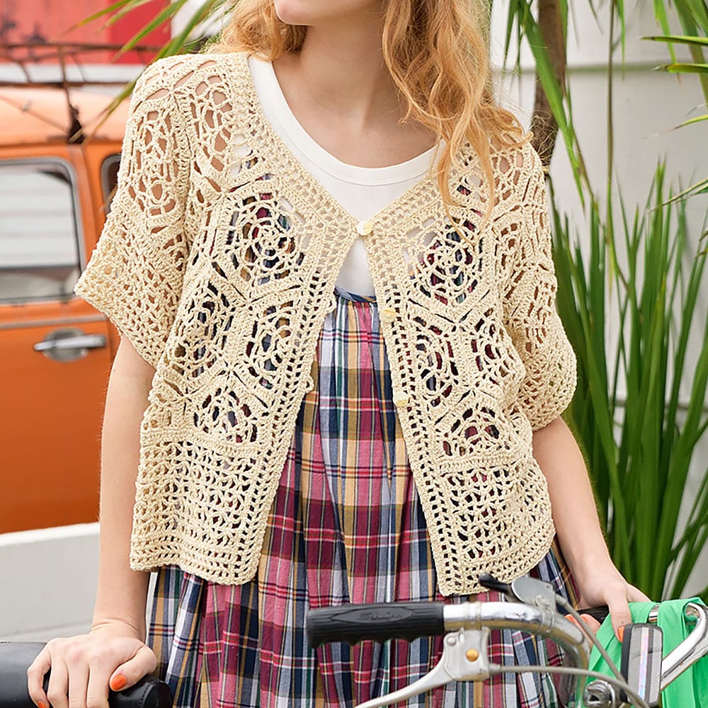 レシピ〉モチーフつなぎのカーディガン: レシピ｜手づくりタウン by