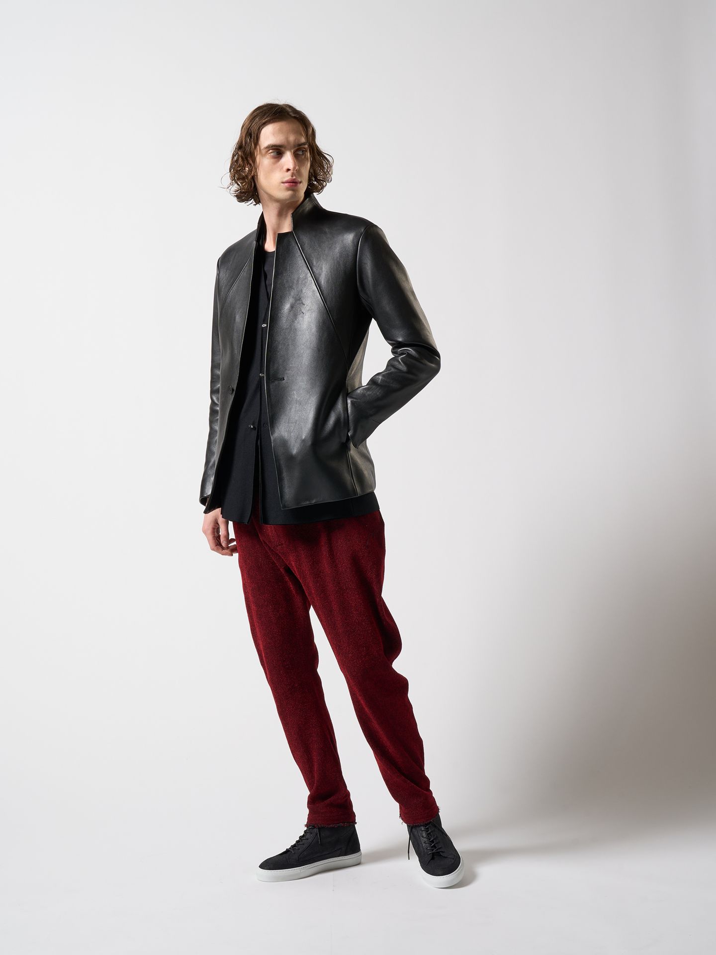 wjk - 【予約品】 seam jacket / レザージャケット / ブラック | BRYAN