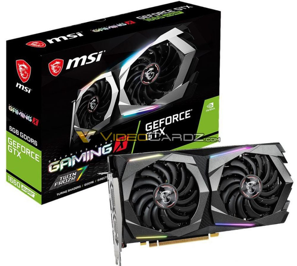 MSI GeForce GTX 1660 Super Gaming X and Ventus XS Pictured