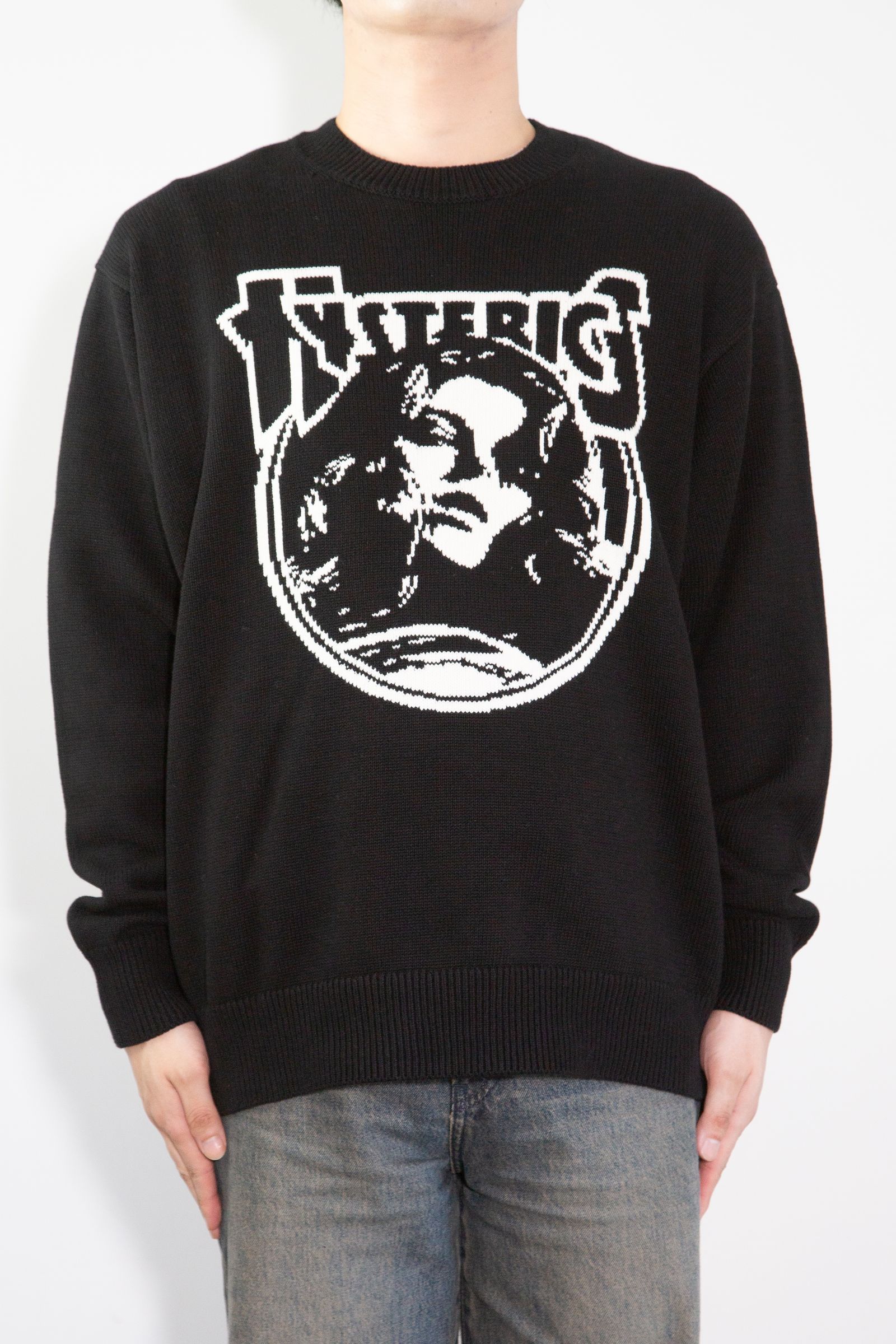 HYSTERIC GLAMOUR - ENDLESS ROCK編込 セーター / ブラック | Tempt