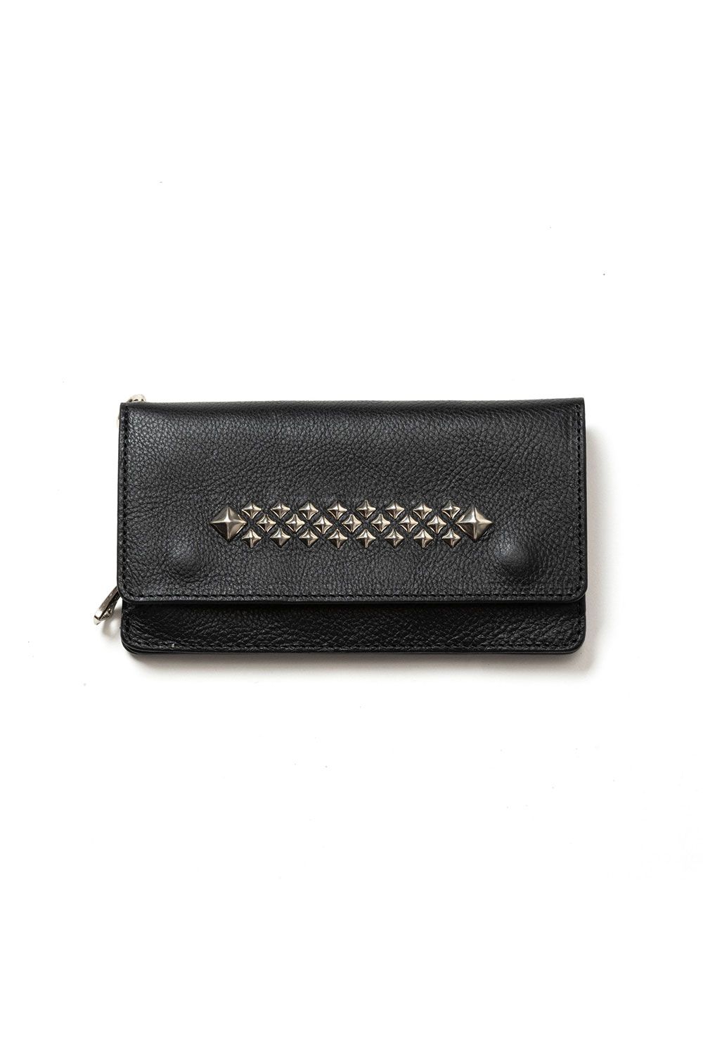 CALEE - STUDS LEATHER LONG WALLET / ブラック | Tempt