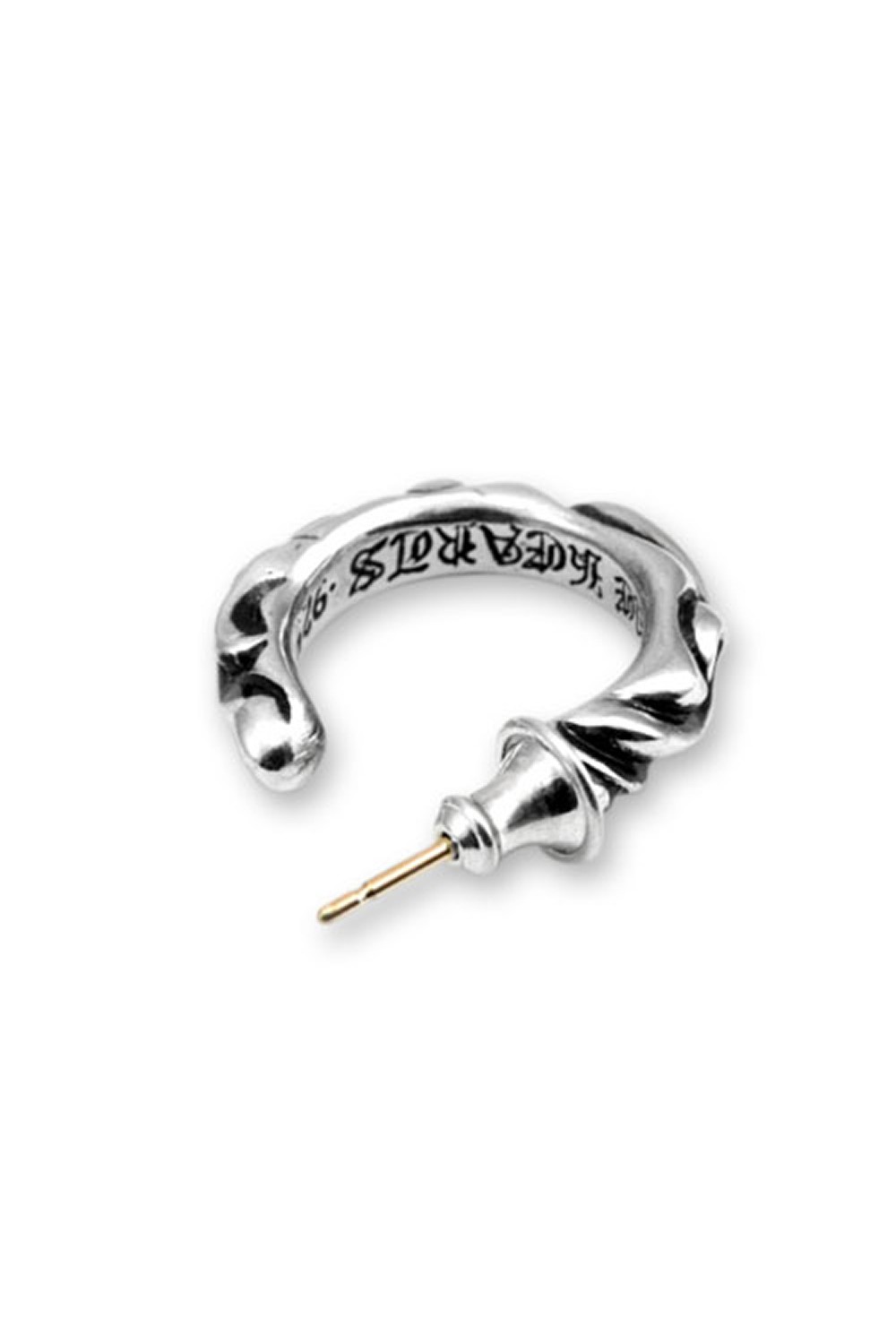 か*き様 CHROME HEARTS クロムハーツ スクロール フープピアス 片