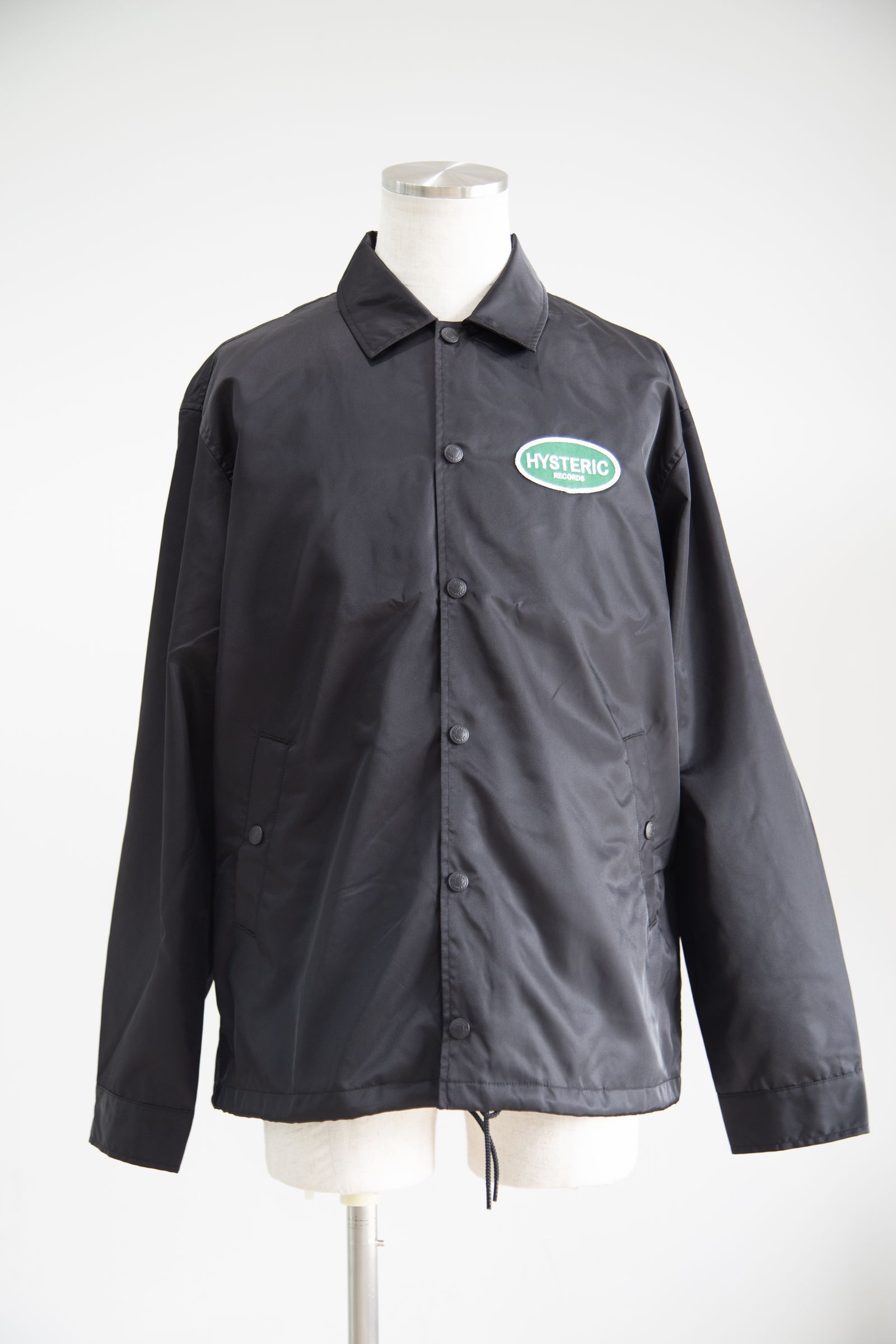 HYSTERIC GLAMOUR - HYSTERIC RECORDS コーチジャケット / ブラック