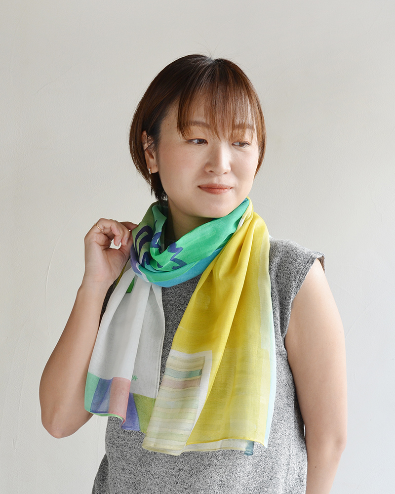 JUN IIDA アートストール＜オーガニックコットン100％＞｜オーガニック