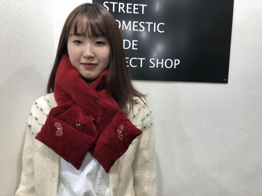 mina perhonen/ミナペルホネン】ちょうちょうダウンマフラー 入荷