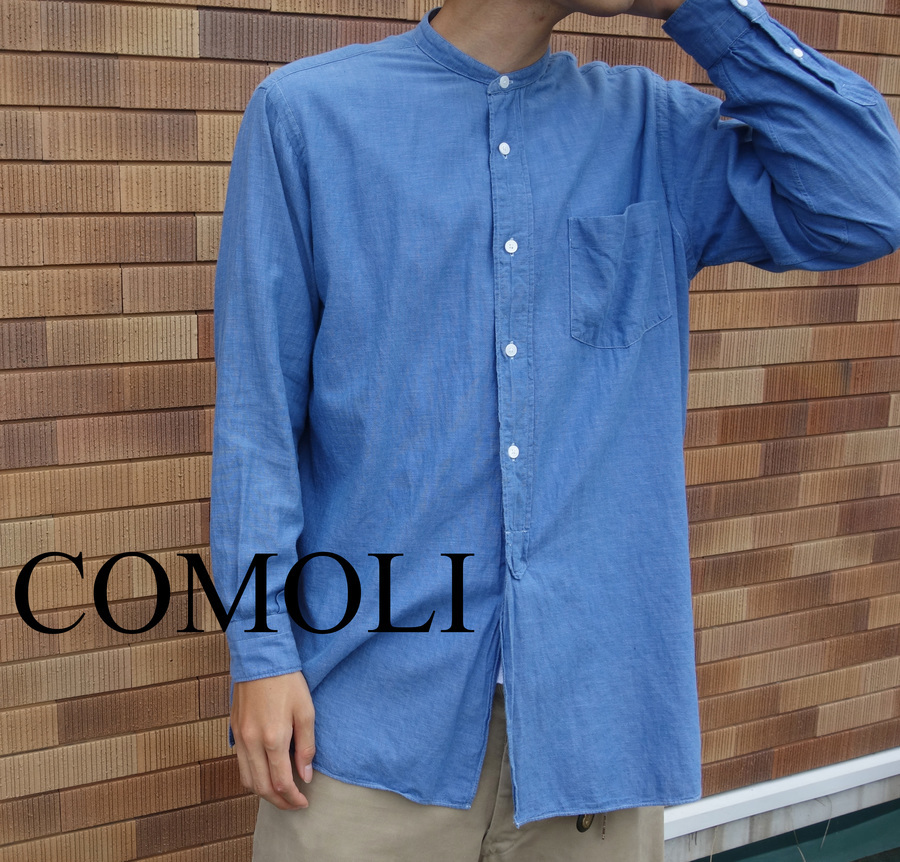 COMOLI(コモリ)ベタシャンバンドカラーシャツ入荷[2020.06.17発行