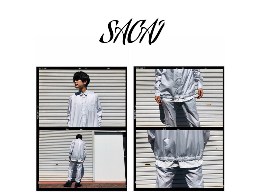 sacai(サカイ) ナイロンシャツジャケット＆パンツ 19-02048M 19-02050M