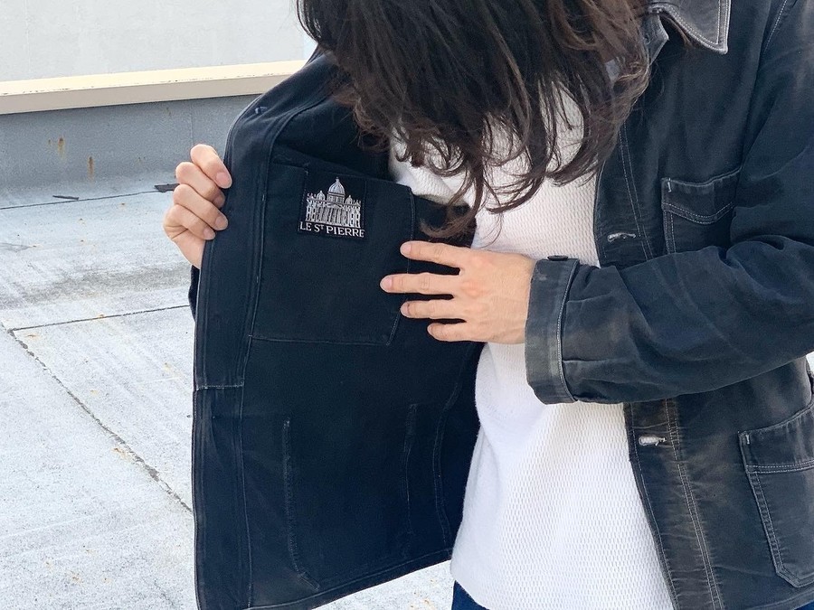 幻級】30年代/30's・フレンチ ブラックモールスキンジャケット/FRENCH