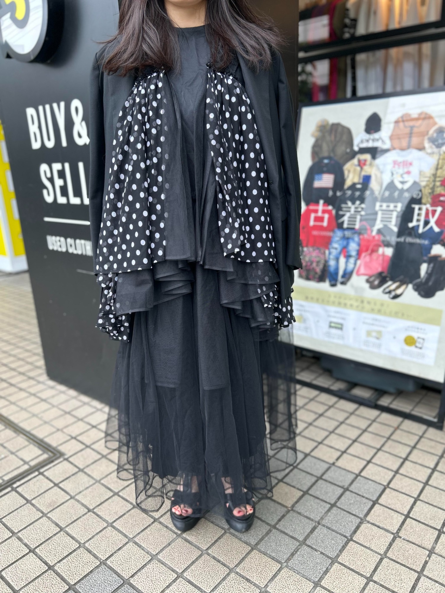 noir kei ninomiya/ノワール ケイ ニノミヤ】よりドット切替Aライン