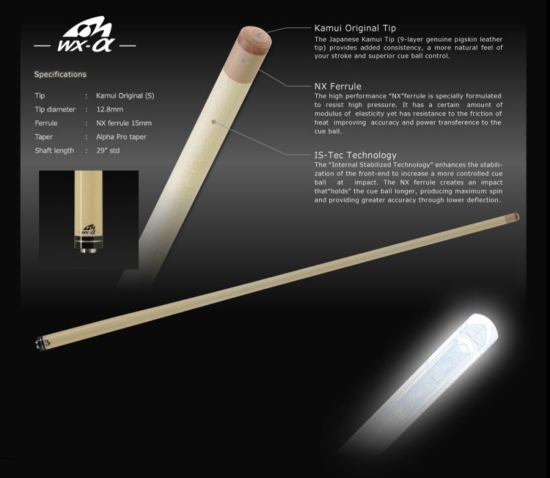 Mezz WX Alpha Cue Shaft Wavy Joint |Thailand Pool Tables