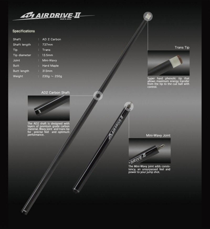 Mezz Air Drive 2 Jump Cue | Thailand Pool Tables
