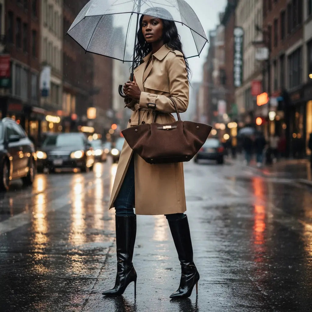 Stylish Suede Tote Bag - The Mary | thebagicon