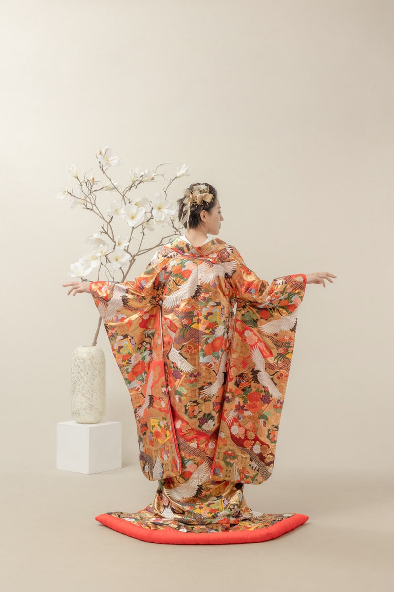 色打掛・七宝鶴｜白無垢・色打掛レンタルなら結婚式着物専門の【THE