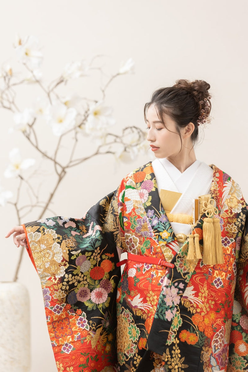 色打掛・鴛鴦金彩鏡裏文｜白無垢・色打掛レンタルなら結婚式着物専門の